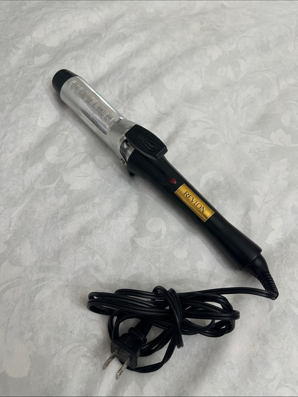 Revlon Black and Silver Clamp Curling Iron